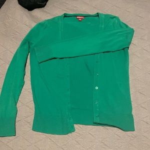 Green cardigan